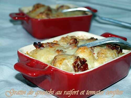 Gratin de gnocchis au raifort et tomates confites