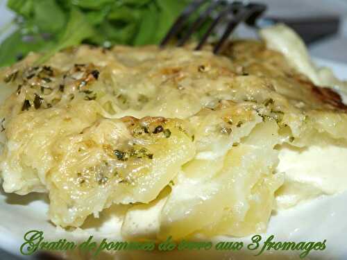 Gratin de pommes de terre aux 3 fromages