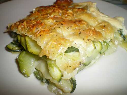 Gratin de ravioles aux courgettes