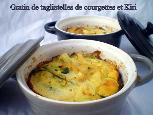 Gratin de tagliatelles de courgettes au kiri