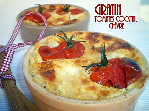 Gratin de tomates cocktail et chèvre