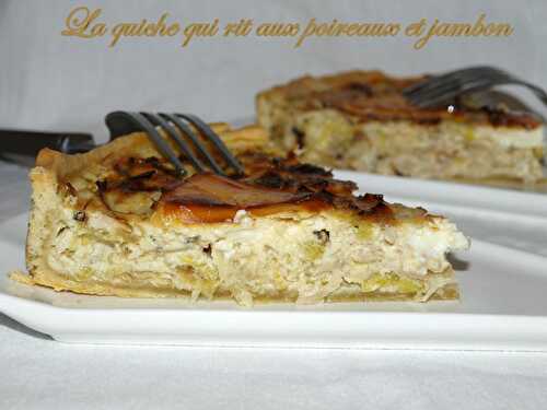 La quiche qui rit aux poireaux et jambon