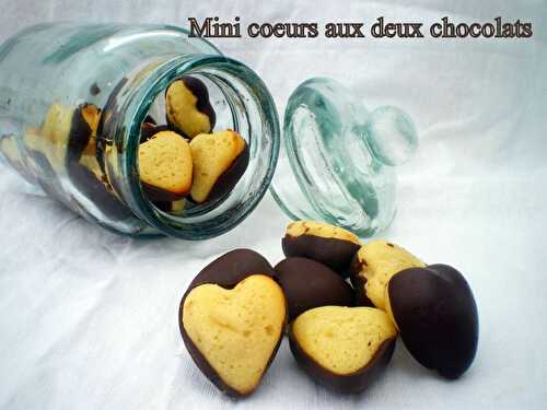 Mini coeurs aux deux chocolats