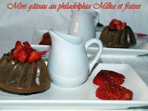 Mini gâteau au philadelphia Milka et fraises