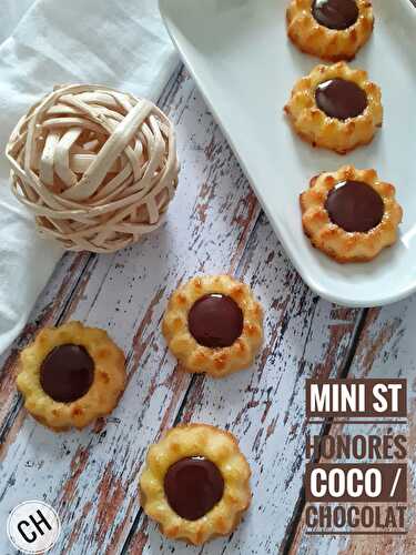 Mini st honorés coco et chocolat