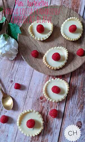 Mini tartelettes panna cotta à la framboise /chocolat blanc