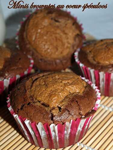 Minis brownies au coeur spéculoos