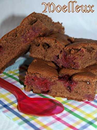 Moelleux au chocolat au lait et framboises