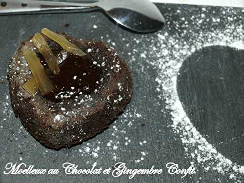 Moelleux au chocolat et gingembre confit