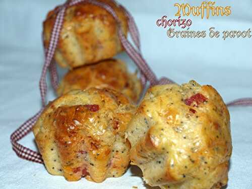 Muffins au chorizo et graines de pavot