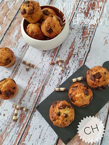 Muffins aux 3 chocolats