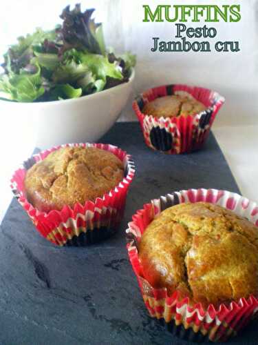 Muffins pesto et jambon cru