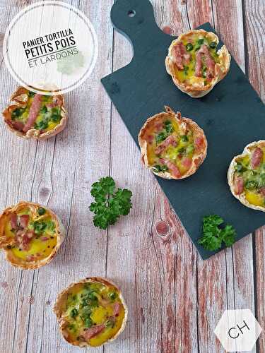 Panier Tortilla petits pois et lardons