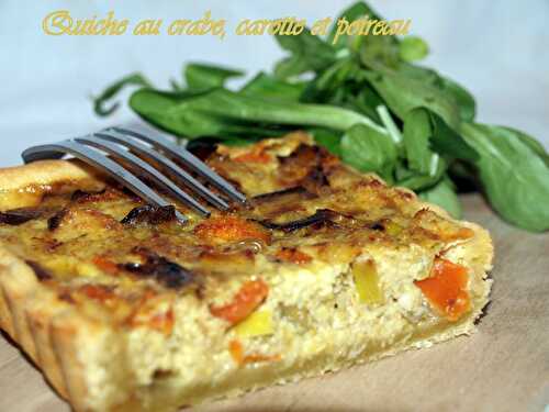 Quiche au crabe , carotte et poireau + Partenaire