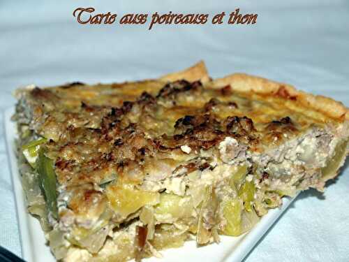 Quiche aux poireaux et thon