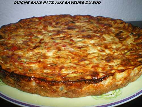 Quiche sans pâte aux saveurs du sud