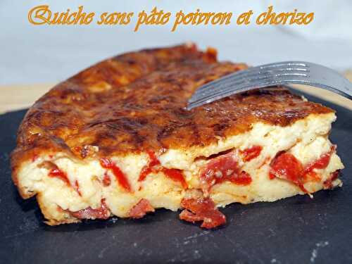 Quiche sans pâte poivrons et chorizo