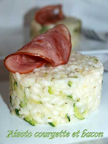 Risotto courgette et bacon