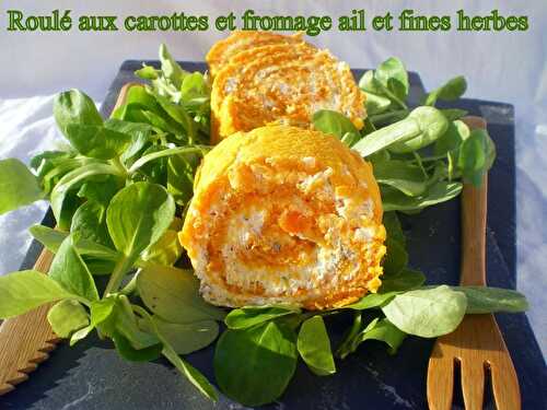 Roulé aux carottes et fromage ail et fines herbes