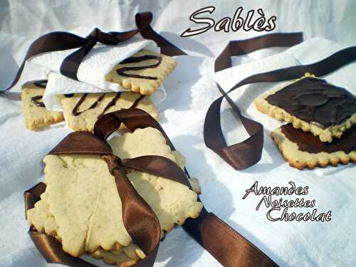 Sablés amande, noisette et chocolat