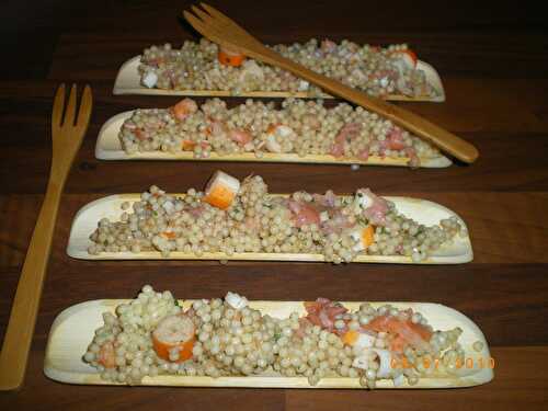 Salade de perles aux poissons