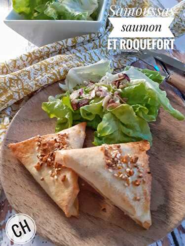 Samoussas au saumon et roquefort