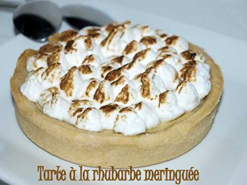 Tarte à la rhubarbe meringuée + Partenaire