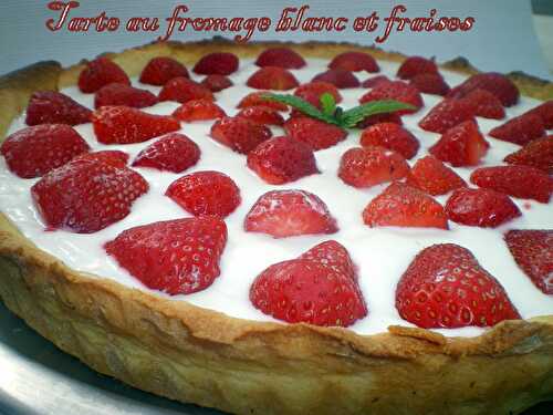 Tarte au fromage blanc et fraises