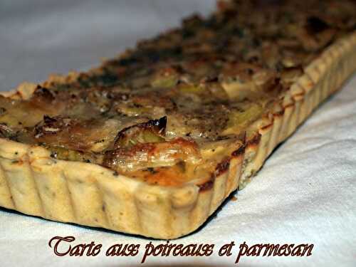 Tarte aux poireaux et parmesan