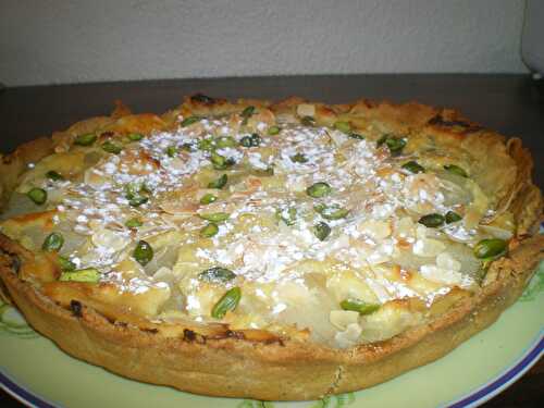 Tarte aux poires et pistaches