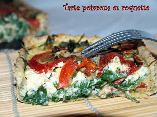 Tarte poivrons et roquette