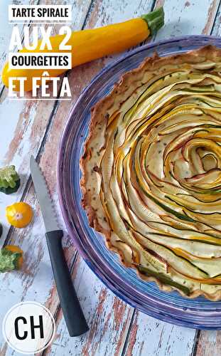 Tarte spirale aux 2 courgettes et fêta