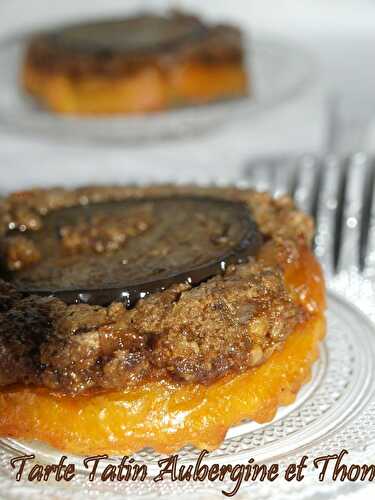 Tarte Tatin aubergine et thon