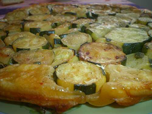 Tarte tatin de courgettes au Boursin