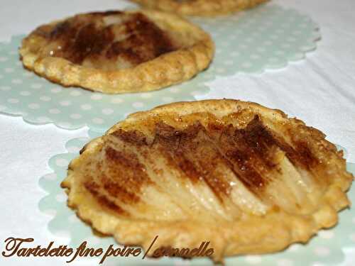 Tartelette fine poire/cannelle