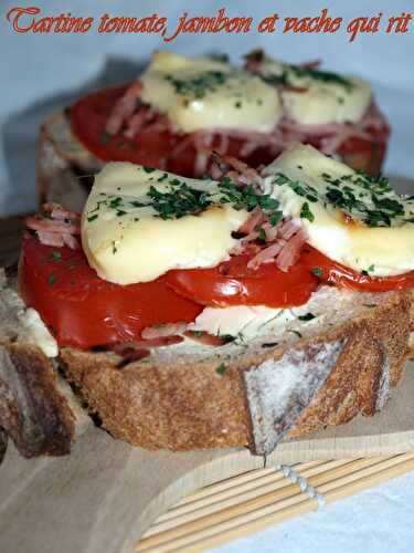 Tartine tomates, jambon et vache qui rit + Partenaire