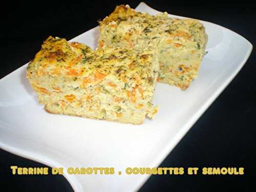 Terrine de carottes, courgettes et semoule