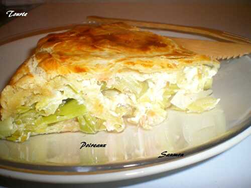 Tourte aux poireaux et saumon