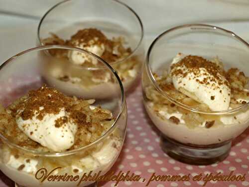 Verrine philadelphia , pommes et spéculoos