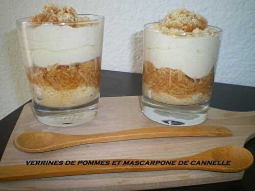 Verrines de pommes et mascarpone de cannelle