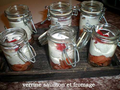 Verrines saumon et fromage