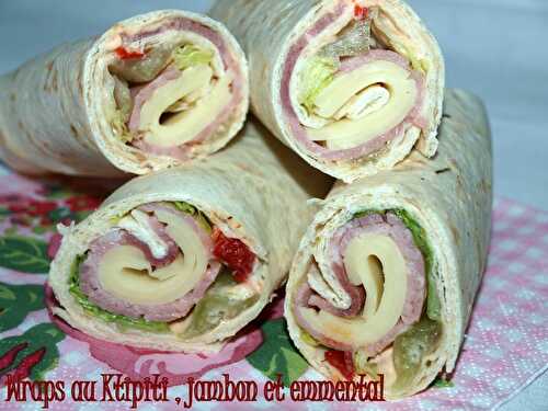 Wraps au Ktipiti, jambon et emmental