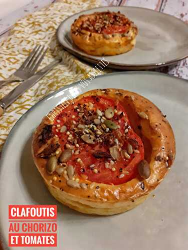 Clafoutis au chorizo et tomates