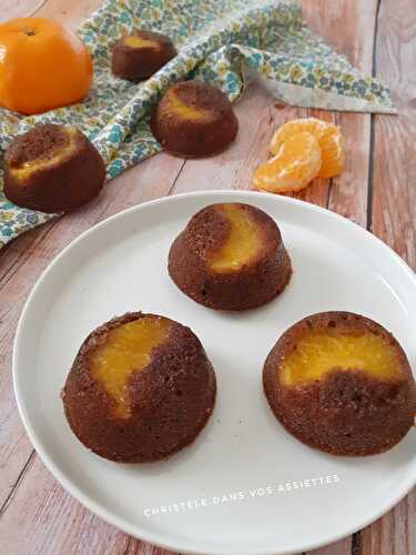 Bouchées au chocolat et clémentines caramélisées