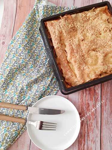 Lasagnes champignons et jambon cru