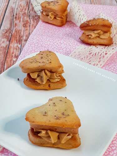 Millefeuille de financiers et mousse confiture de lait