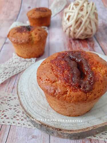 Muffins cœur confiture de lait