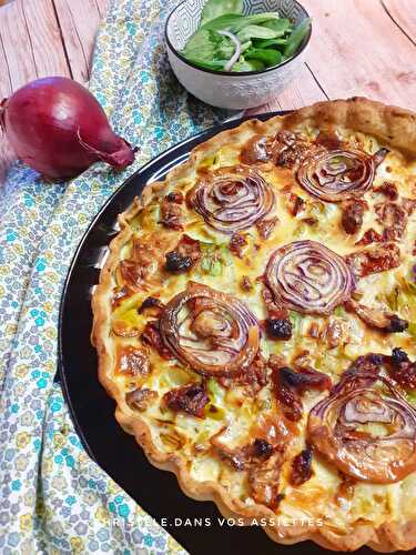 Quiche poireaux et tomates séchées