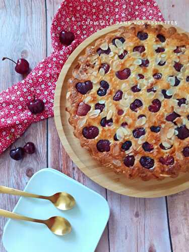 Tarte aux cerises , amandes et amaretto