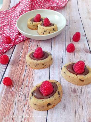 Savarins cookies chocolat framboises